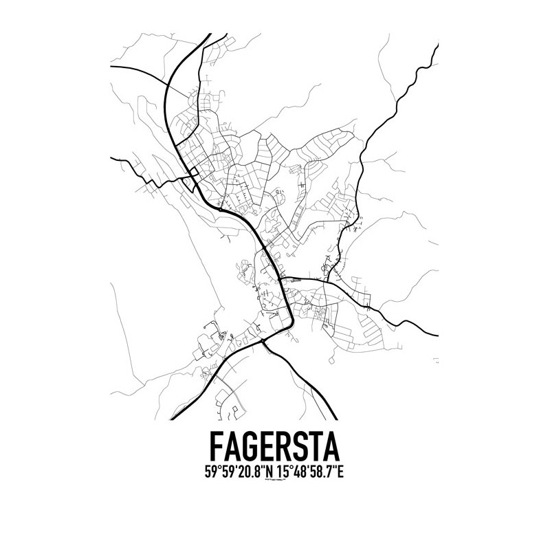 Fagersta Karta Poster. Hitta dina posters online hos Wallstars