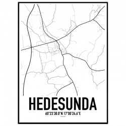 Hedesunda Karta Poster