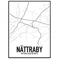 Nättraby Karta Poster