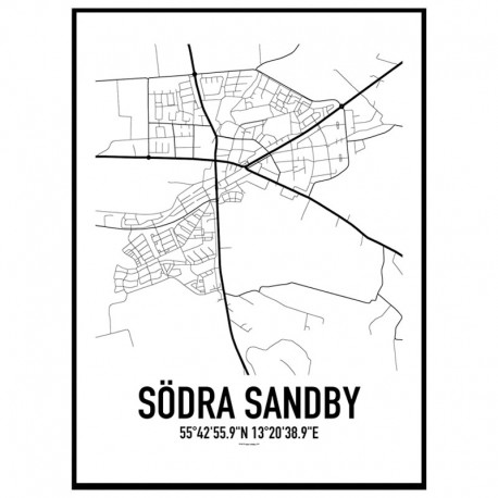 Södra Sandby Karta