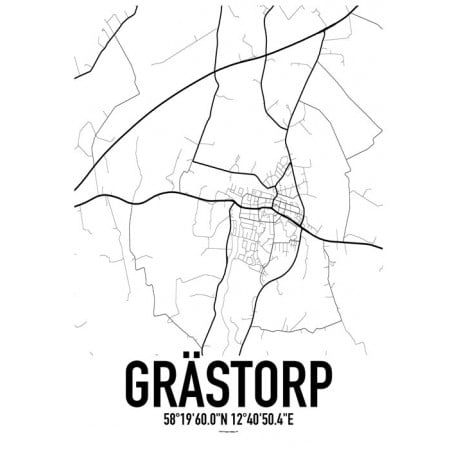 Grästorp Karta Poster. Hitta dina posters online hos Wallstars
