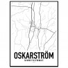Oskarström Karta Poster