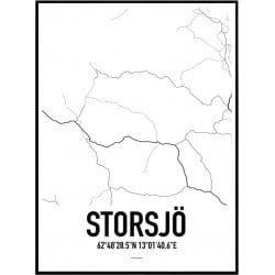 Storsjö Karta Poster