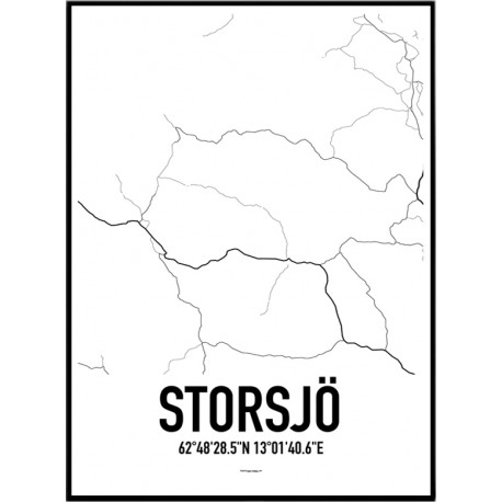 Storsjö Karta Poster