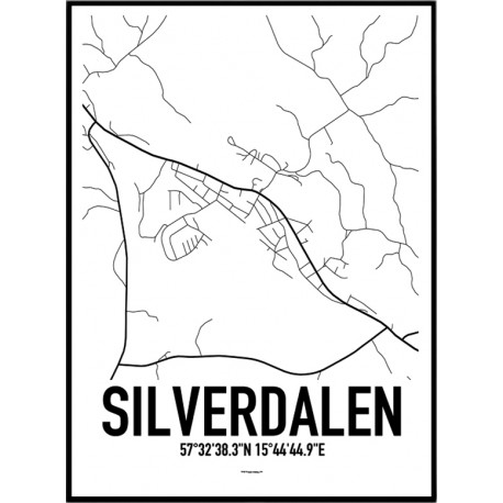 Silverdalen Karta Poster