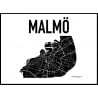 Karta Malmö Poster