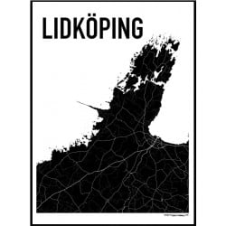 Karta Lidköping Poster