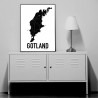 Karta Gotland Poster