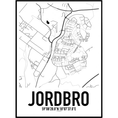 Jordbro Karta Poster