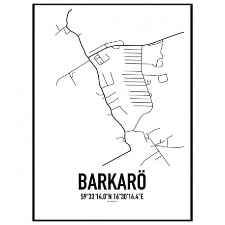 Barkarö Karta Poster