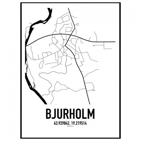 Bjurholm Karta Poster