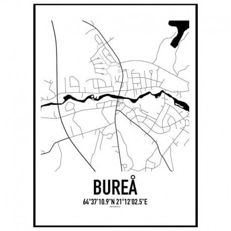 Bureå Karta Poster