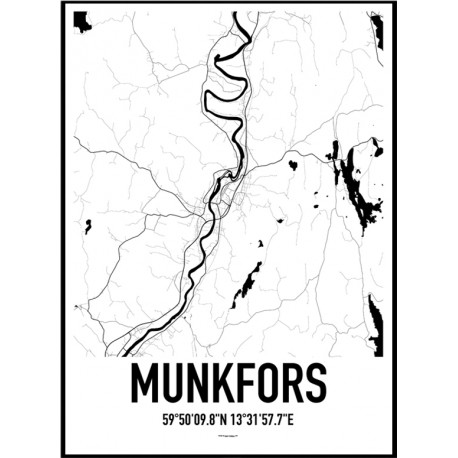 Munkfors Karta Poster