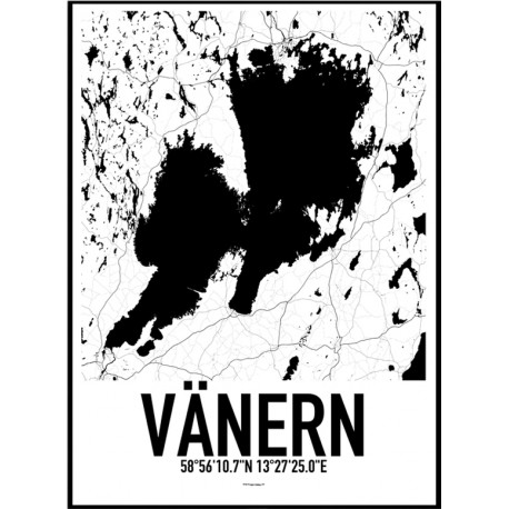 Vänern Karta Poster