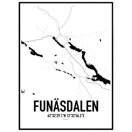 Funäsdalen Karta Poster