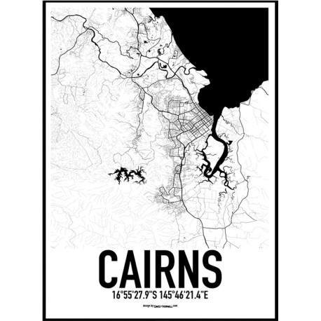 Cairns Karta Poster