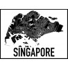 Singapore Karta Poster