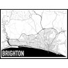 Brighton Karta Poster