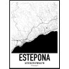 Estepona Karta Poster