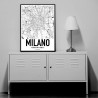 Milano Karta Poster