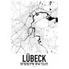 Lübeck Karta Poster