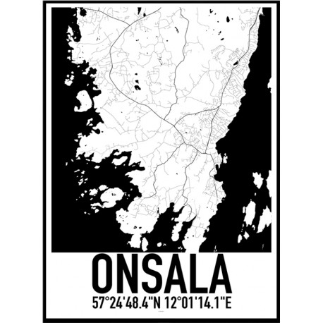 Onsala Karta Poster. Hitta dina posters online hos Wallstars