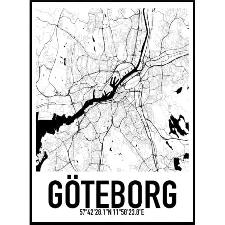 Göteborg 2 Karta Poster