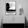 Marseille Karta Poster