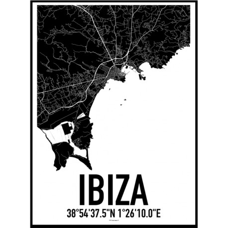 Ibiza Karta Poster