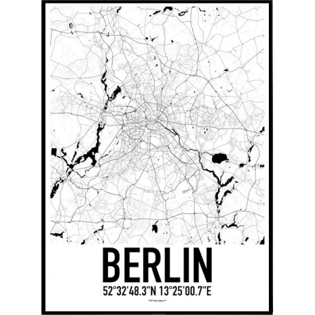 Karta Berlin Poster