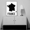 Karta Frankrike Poster