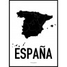 Spanien Karta Poster