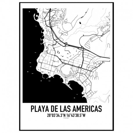 Playa de las Americas Karta 