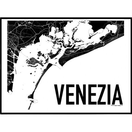 Karta Venedig Poster