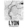 Lyon Karta Poster