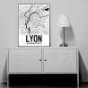 Lyon Karta Poster