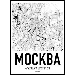 Moskva Karta Poster
