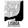 Lissabon Karta Poster