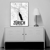 Zürich Karta Poster