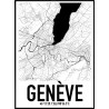 Genève Karta Poster