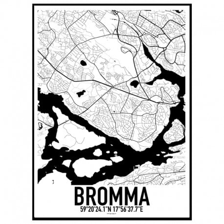 Bromma Karta Poster