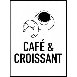Café & Croissant Poster