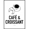 Café & Croissant Poster