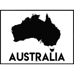 Australien Karta Poster