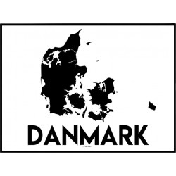 Danmark Karta Poster