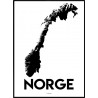 Norge Karta Poster