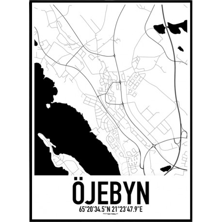 Öjebyn Karta Poster