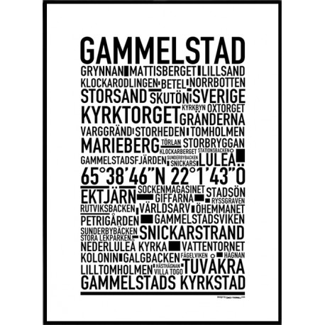 Gammelstad Poster