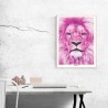Pink Lion Poster