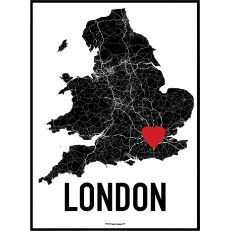 London Heart Poster